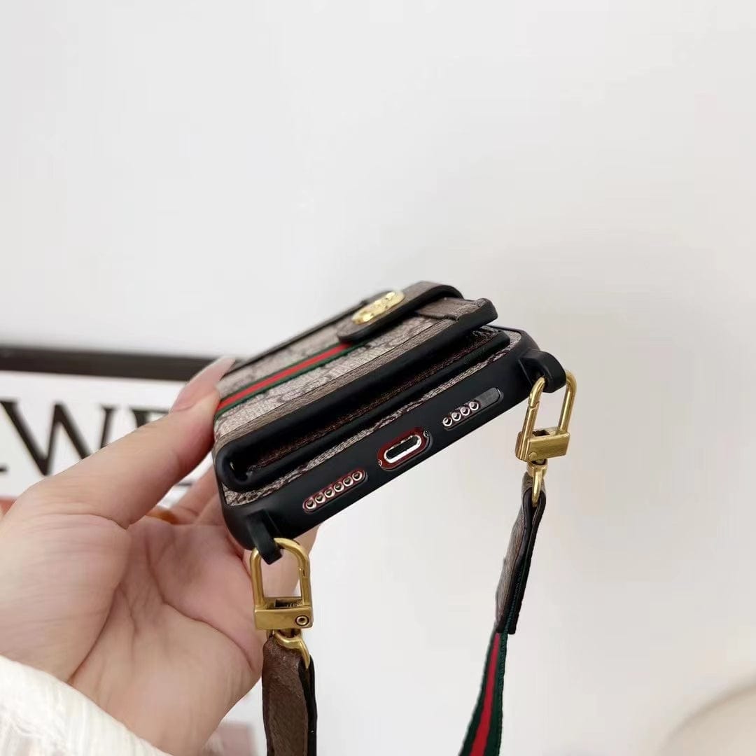 Tunde Store Gucci iPhone 15 Case with Wrist Strap