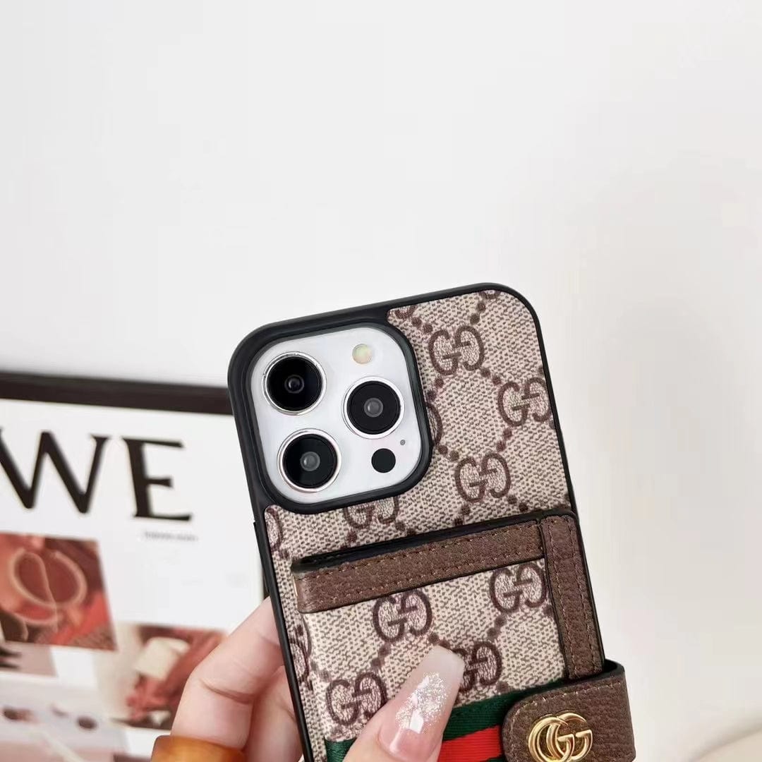 Tunde Store Gucci iPhone 15 Case with Wrist Strap