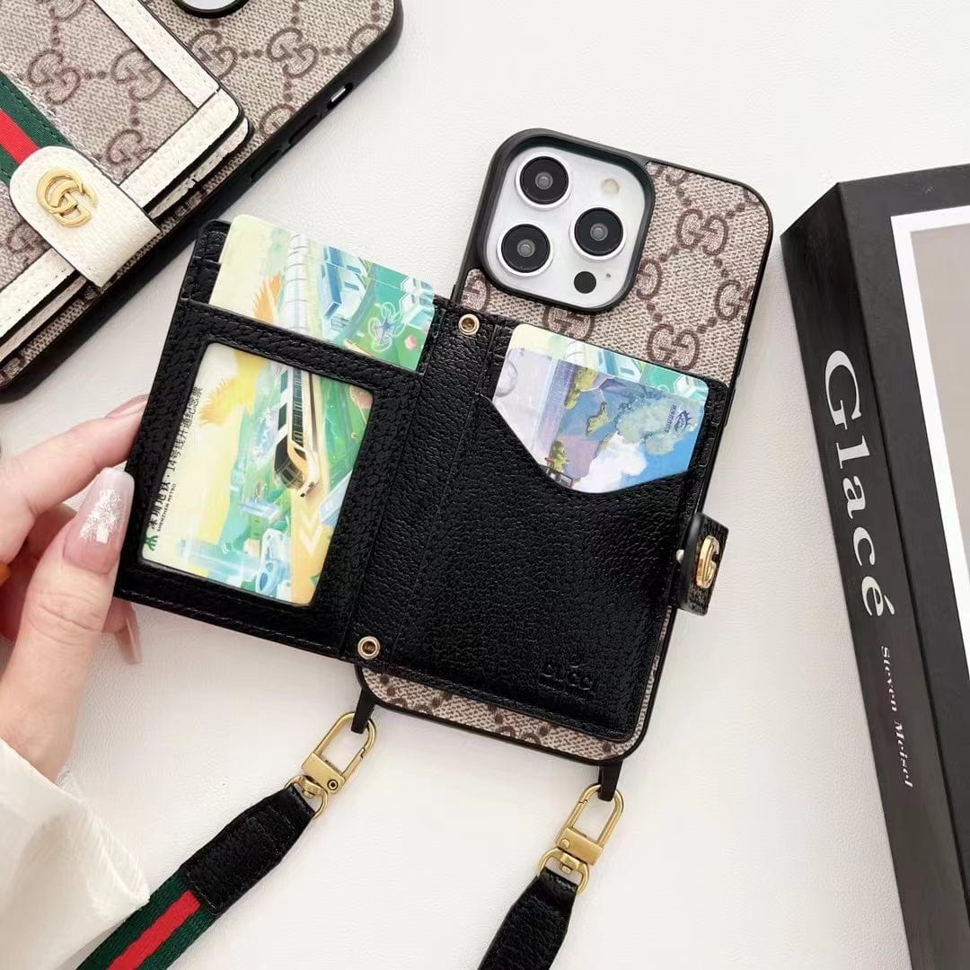 Tunde Store Gucci iPhone 15 Case with Wrist Strap