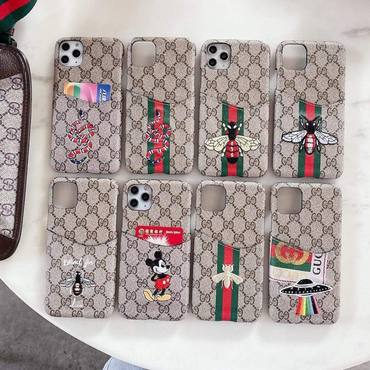 Tunde Store Gucci Iphone Cases With Card Pockets (iPhone 12 to 14)