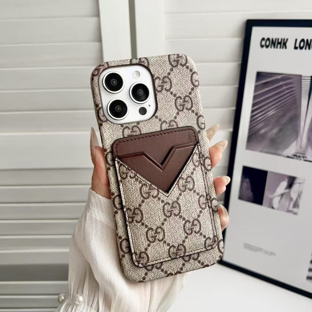 Tunde Store Gucci & Louis Vuitton Monogram Cardholder iPhone Case