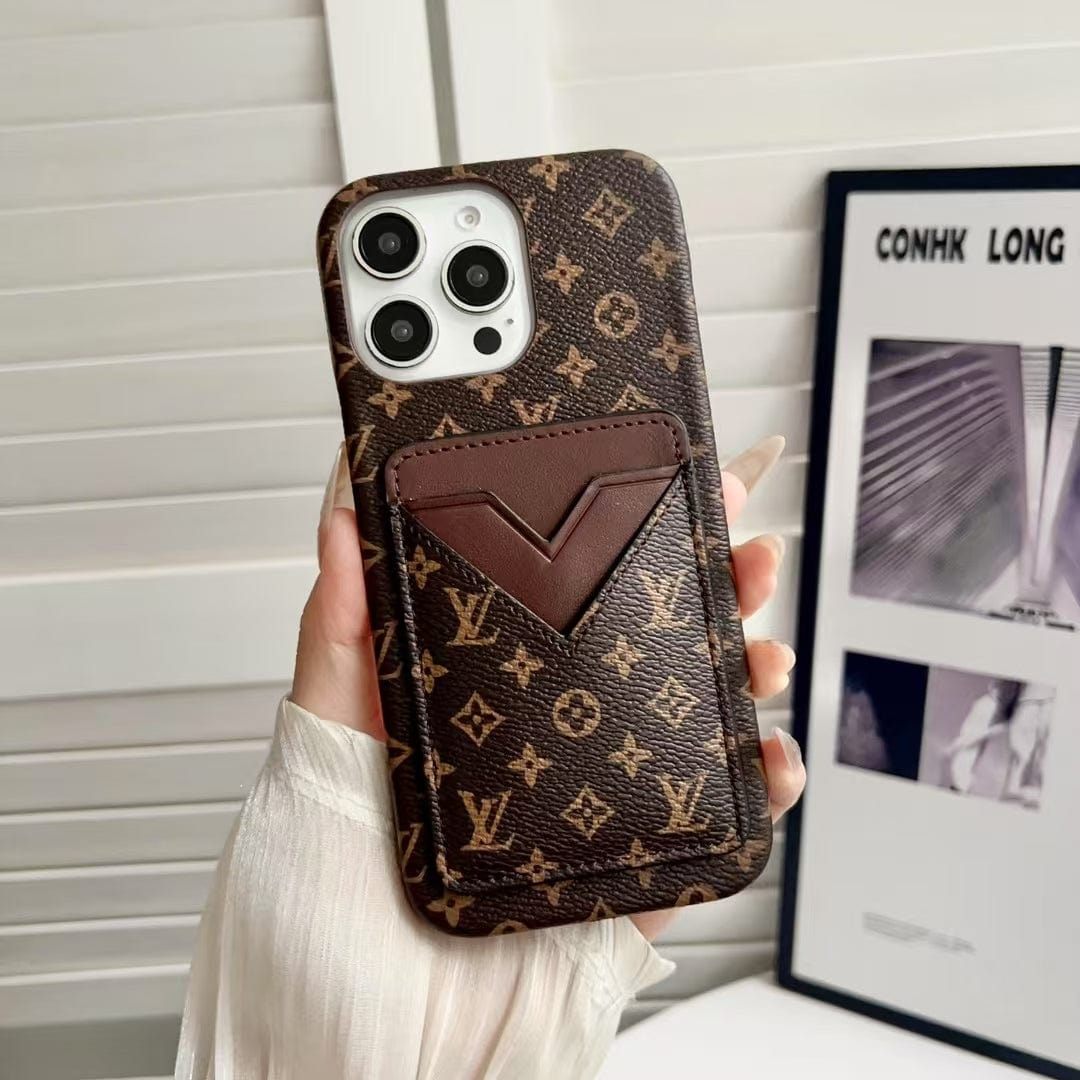 Tunde Store Gucci & Louis Vuitton Monogram Cardholder iPhone Case