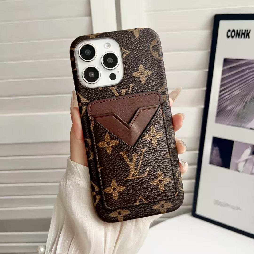 Tunde Store Gucci & Louis Vuitton Monogram Cardholder iPhone Case