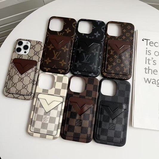 Tunde Store Gucci & Louis Vuitton Monogram Cardholder iPhone Case