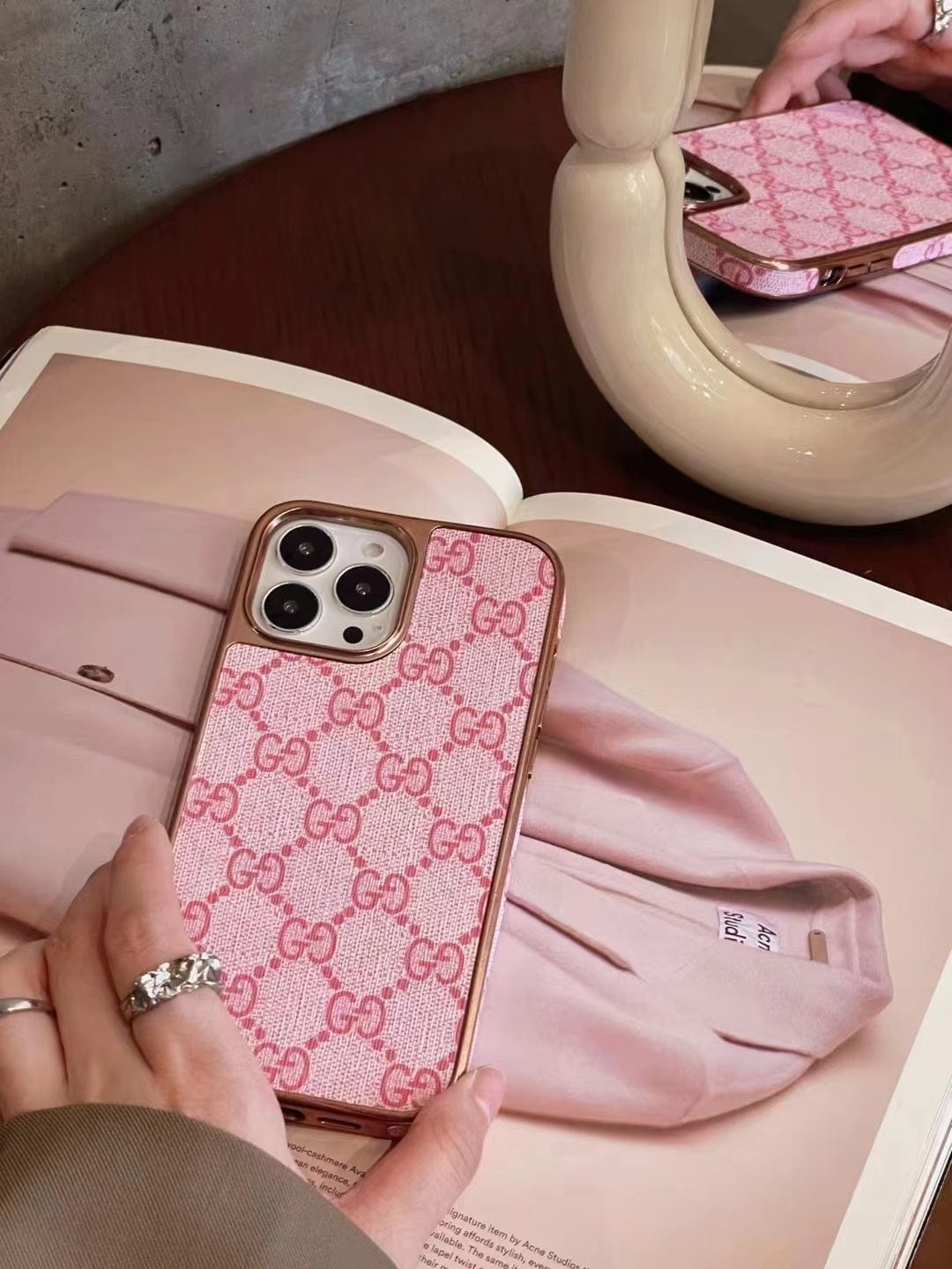 Tunde Store Gucci Ophidia iPhone 15 Case with Credit Card Pouch