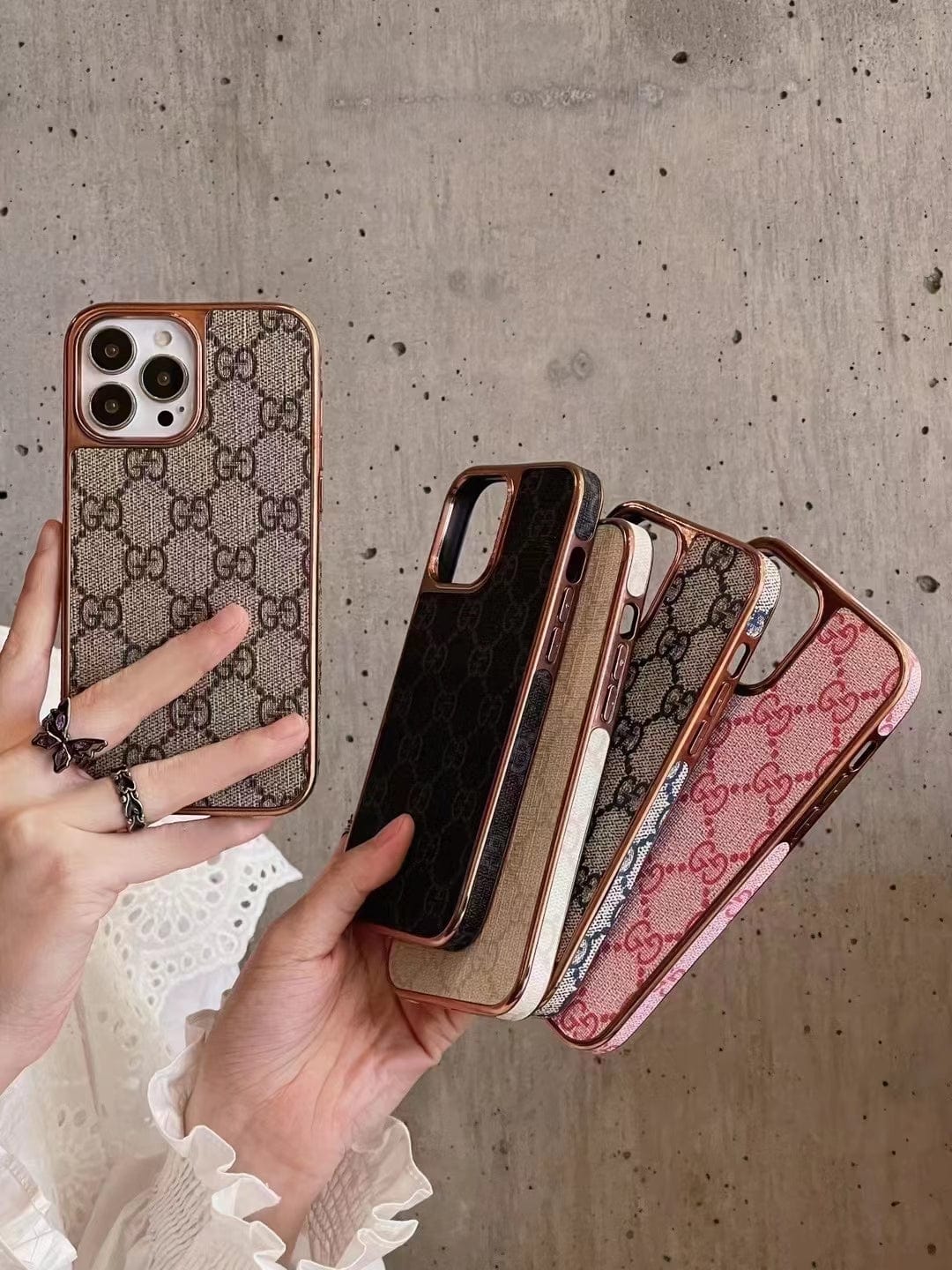Tunde Store Gucci Ophidia iPhone 15 Case with Credit Card Pouch