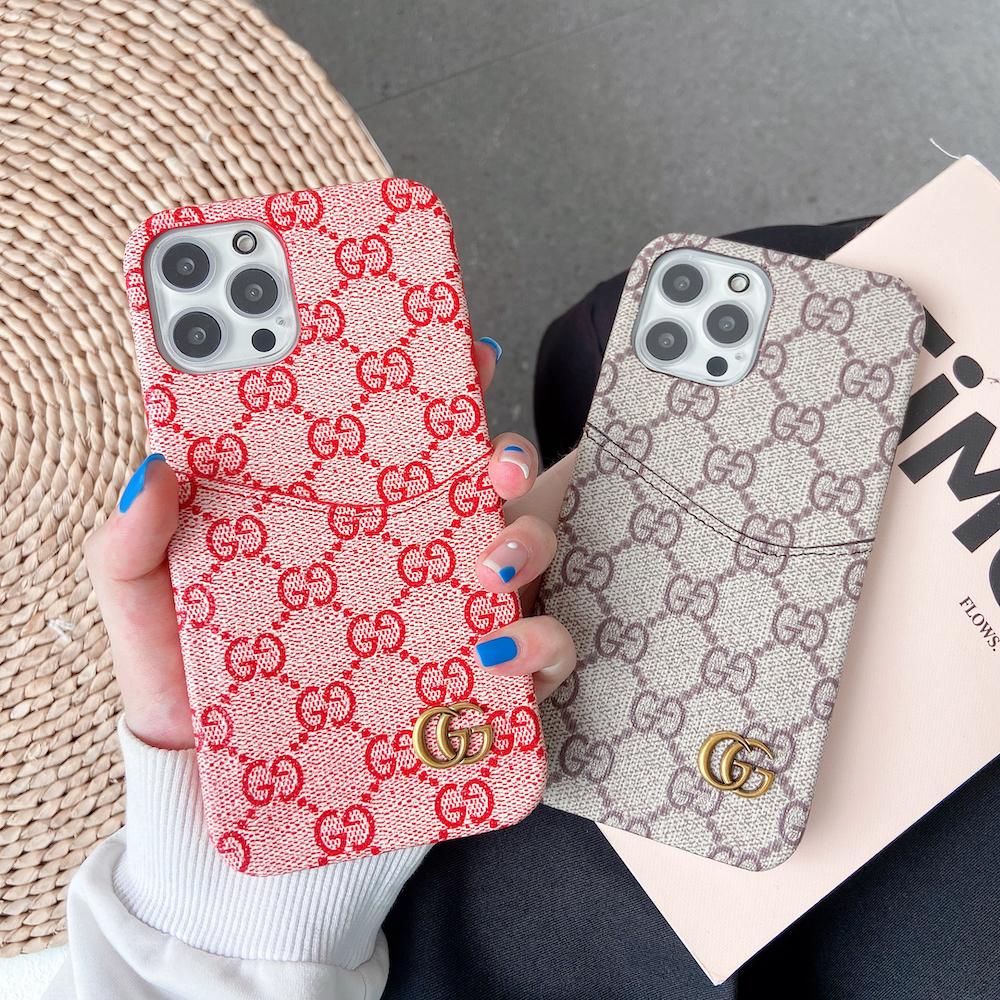 Tunde Store Gucci Phone Case With Card Holder For iPhone 15
