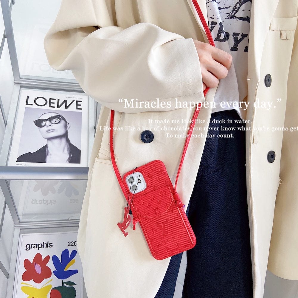 Tunde Store High End Louis Vuitton iPhone Pocket Cases With Straps