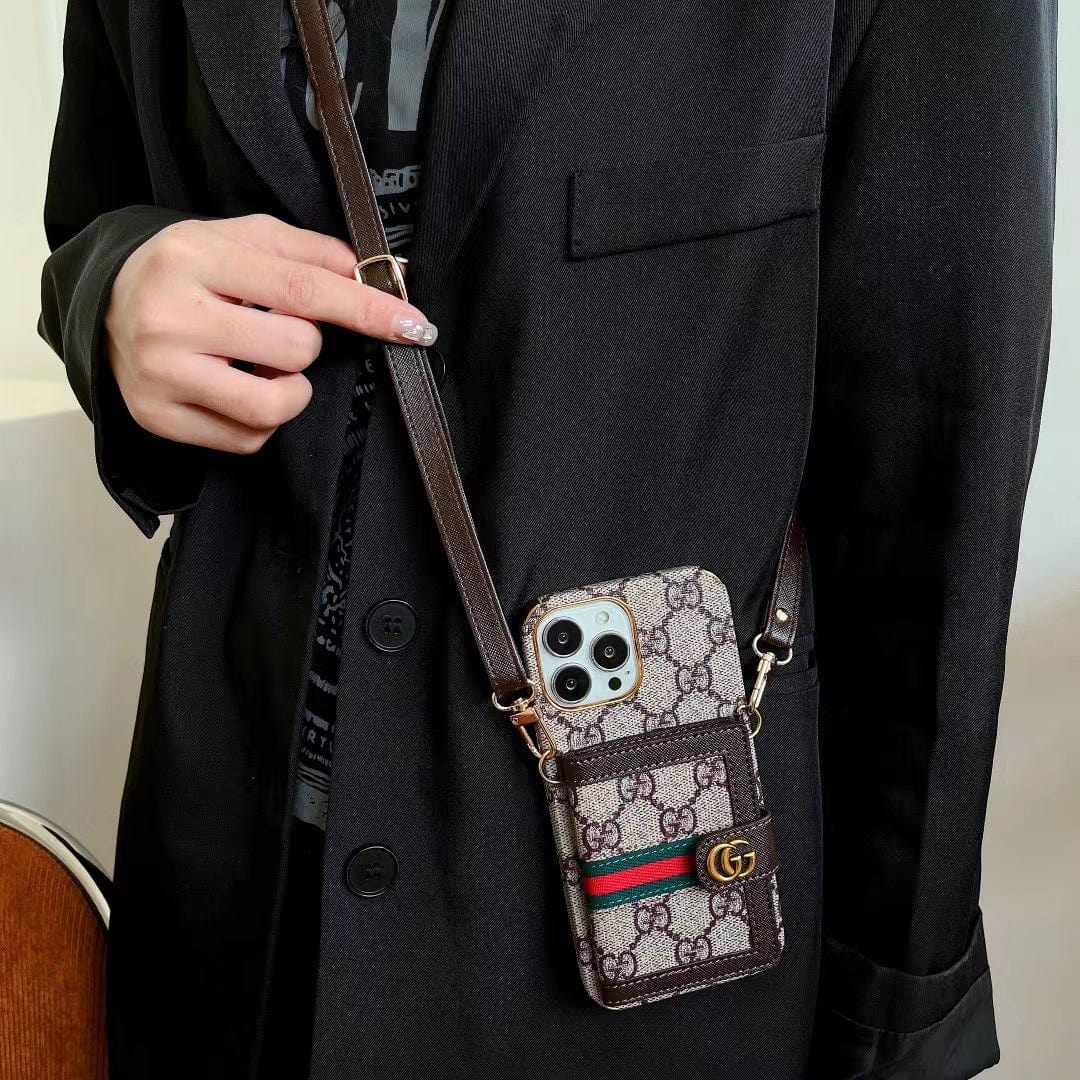 Tunde Store iphone 12 - 15 Pro Max Luxury Cross Body Case With iphone Case