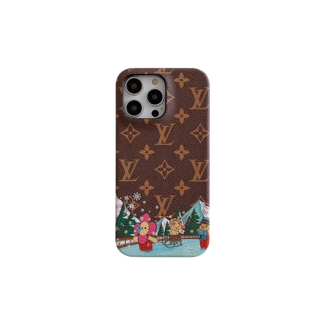 Tunde Store iPhone 12 - 15 Pro Max Luxury Leather Phone Case  With Phone Protective Cover
