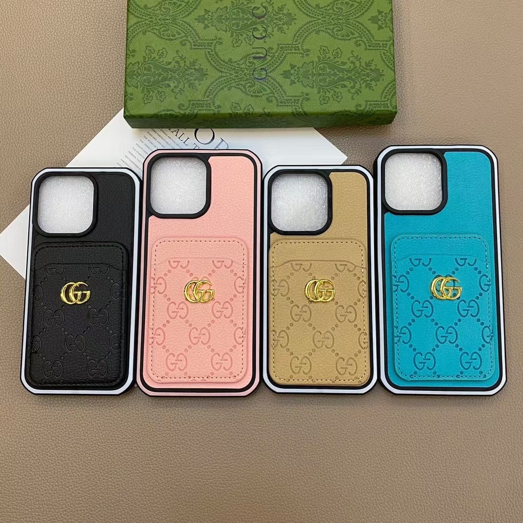 Tunde Store iphone 12 - 16 Pro Max Luxury Emboss Gucci With Cash Card Holder