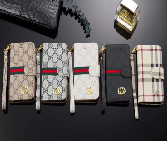 Tunde Store Leather Gucci Folio Phone Cases for iPhone 14 | iPhone 15 | iPhone 16