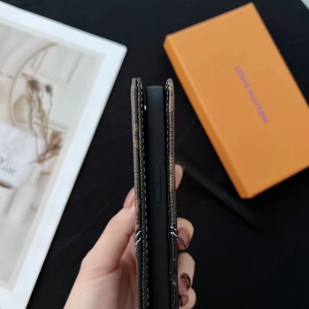 Tunde Store Leather Louis Vuitton Folio iPhone Cases