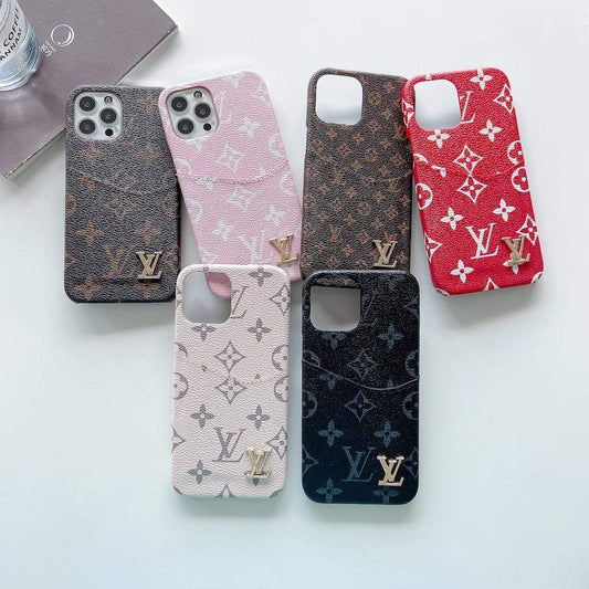 Tunde Store Leather Louis Vuitton Phone Case for iPhone 15