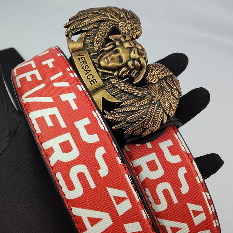 Tunde Store Leather Versace Belt For Men Available in Black and Red