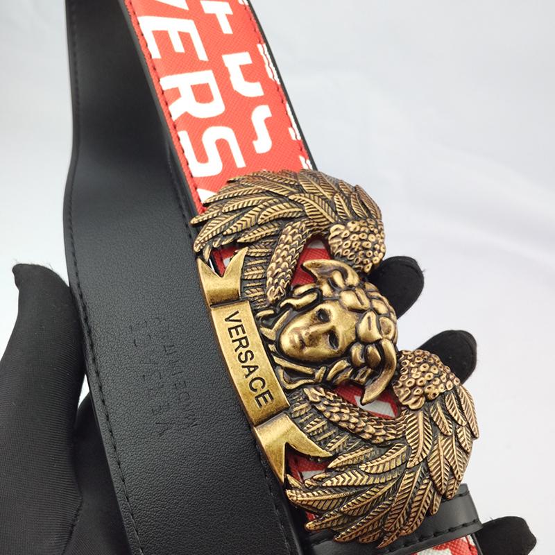 Tunde Store Leather Versace Belt For Men Available in Black and Red
