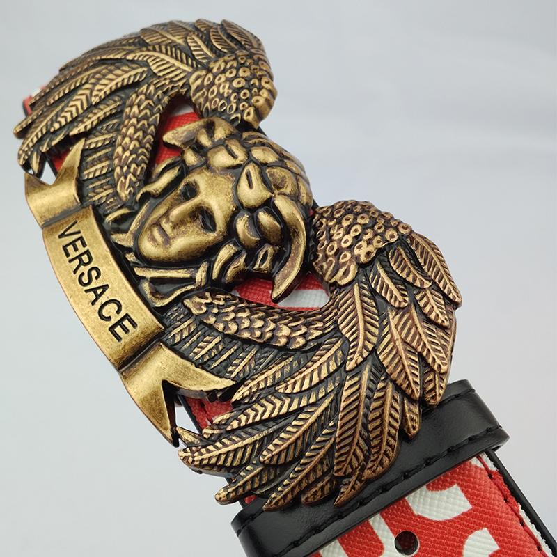 Tunde Store Leather Versace Belt For Men Available in Black and Red