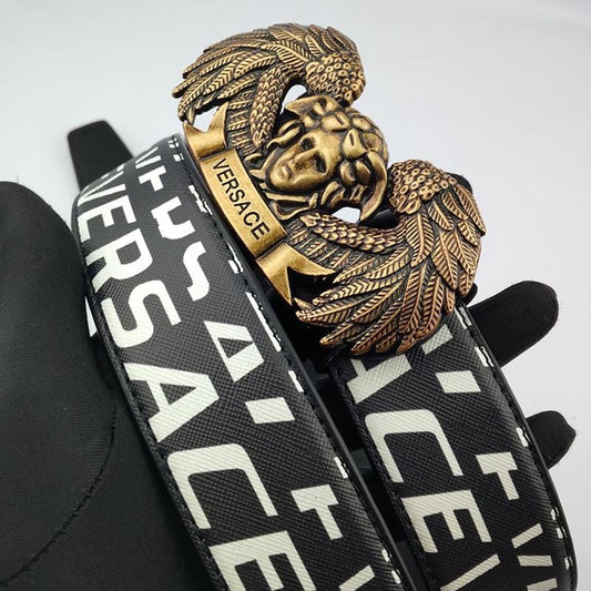 Tunde Store Leather Versace Belt For Men Available in Black and Red