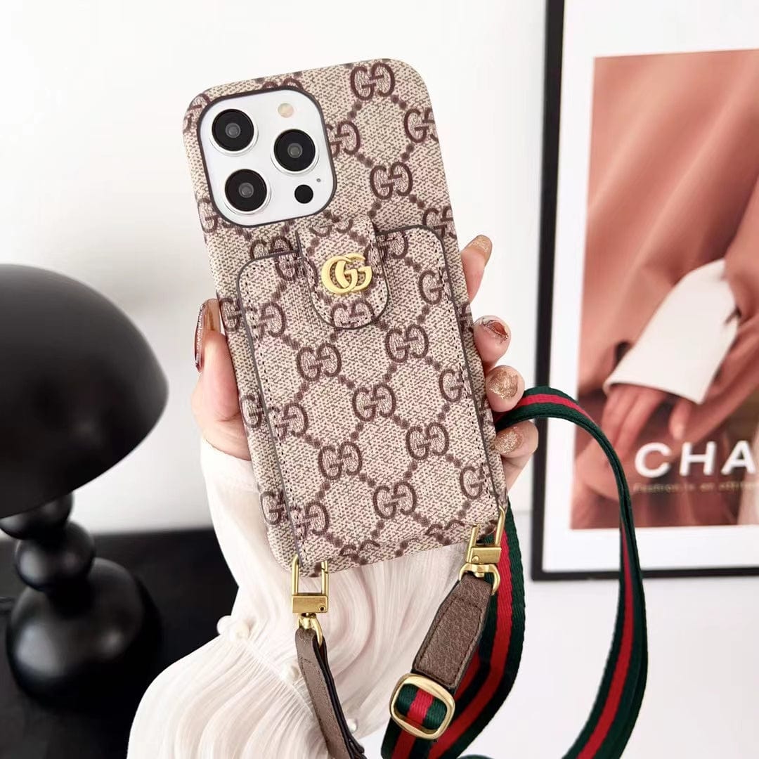 Tunde Store Loiuis Vuitton Monogram iPhone Case with Wrist Strap and Pouch | Luxury and Functionality