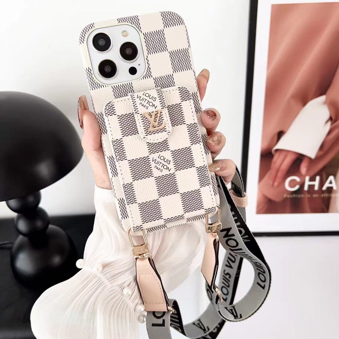Tunde Store Loiuis Vuitton Monogram iPhone Case with Wrist Strap and Pouch | Luxury and Functionality