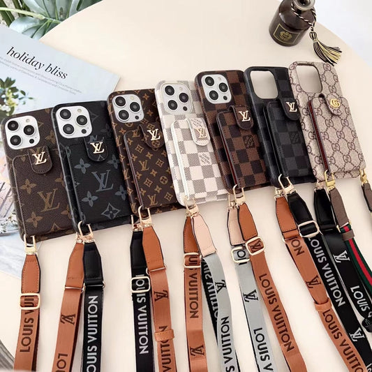 Tunde Store Loiuis Vuitton Monogram iPhone Case with Wrist Strap and Pouch | Luxury and Functionality