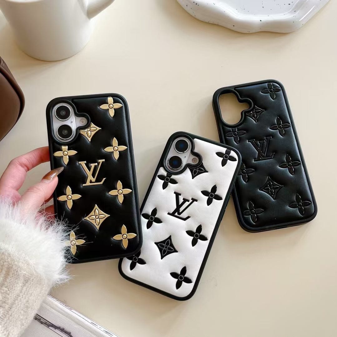 Tunde Store Louis Vuitton 3D Quilted Monogram Leather iPhone Case