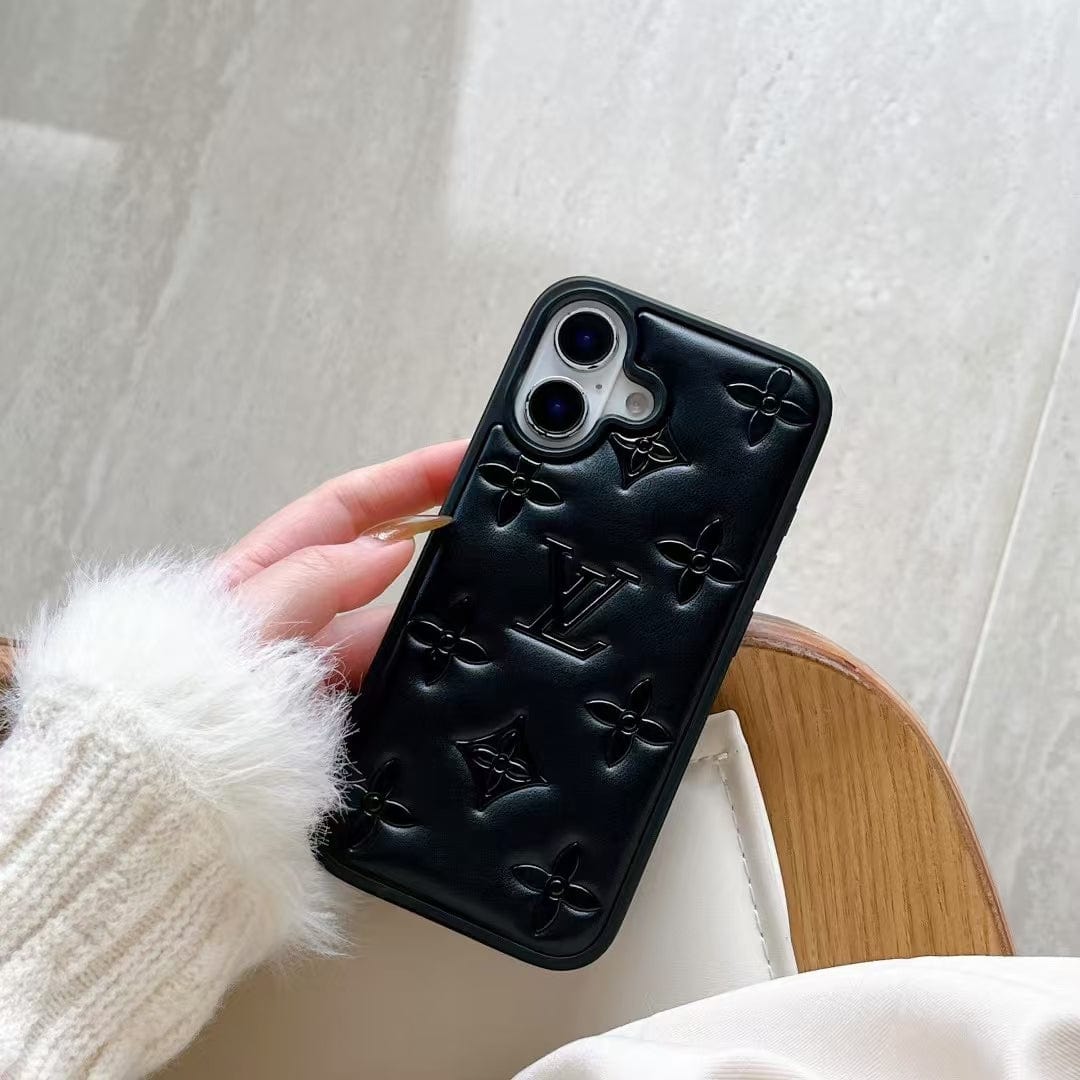 Tunde Store Louis Vuitton 3D Quilted Monogram Leather iPhone Case