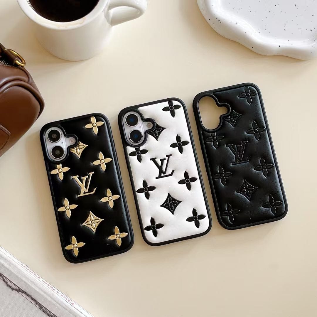 Tunde Store Louis Vuitton 3D Quilted Monogram Leather iPhone Case