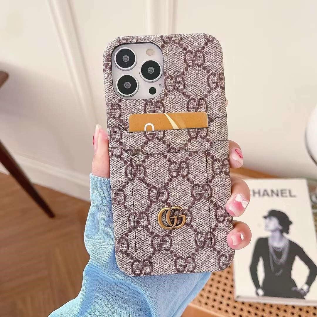 Tunde Store Louis Vuitton And Gucci Double Card Holder iPhone Case