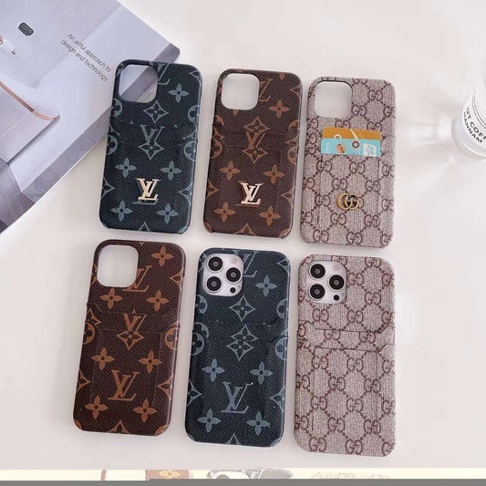 Tunde Store Louis Vuitton And Gucci Double Card Holder iPhone Case