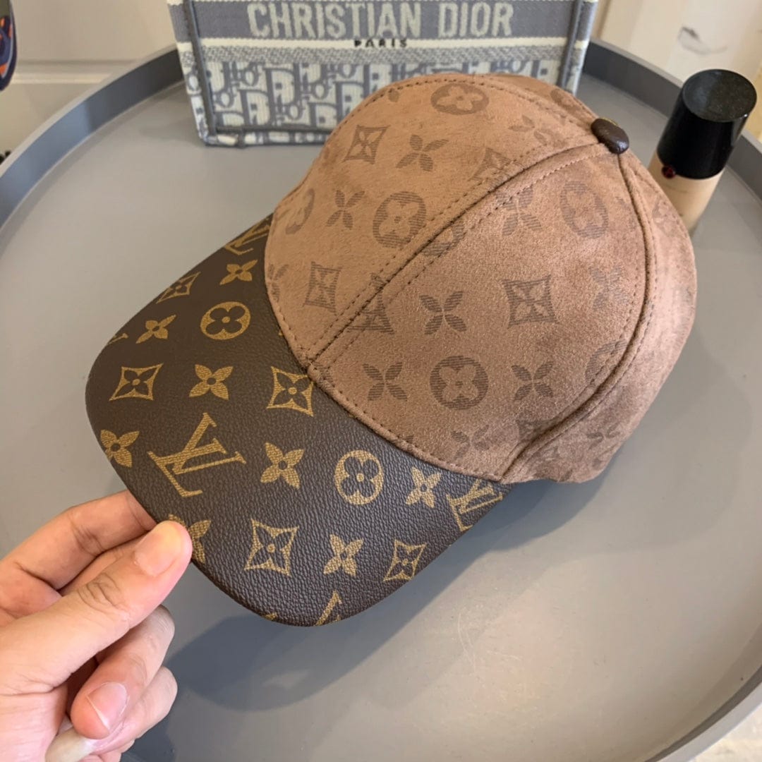 Tunde Store Louis Vuitton Black Monogram Canvas Cap with Brown Monogram Visor