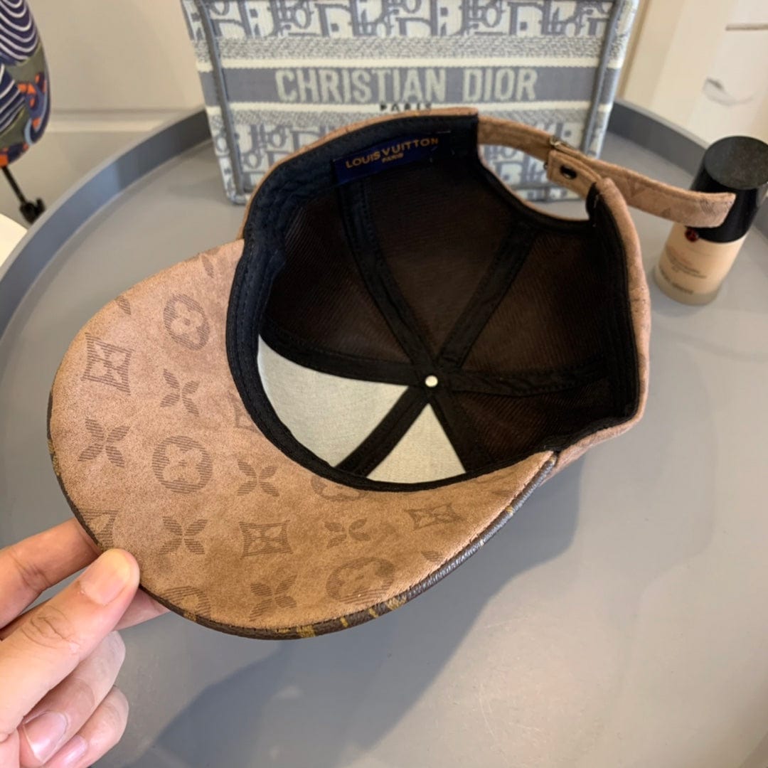Tunde Store Louis Vuitton Black Monogram Canvas Cap with Brown Monogram Visor