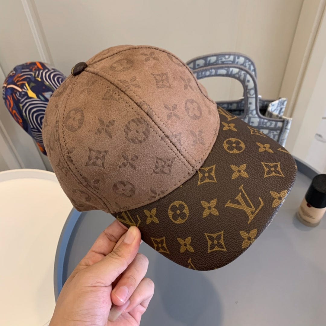 Tunde Store Louis Vuitton Black Monogram Canvas Cap with Brown Monogram Visor