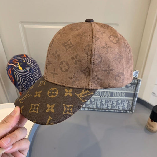 Tunde Store Louis Vuitton Black Monogram Canvas Cap with Brown Monogram Visor