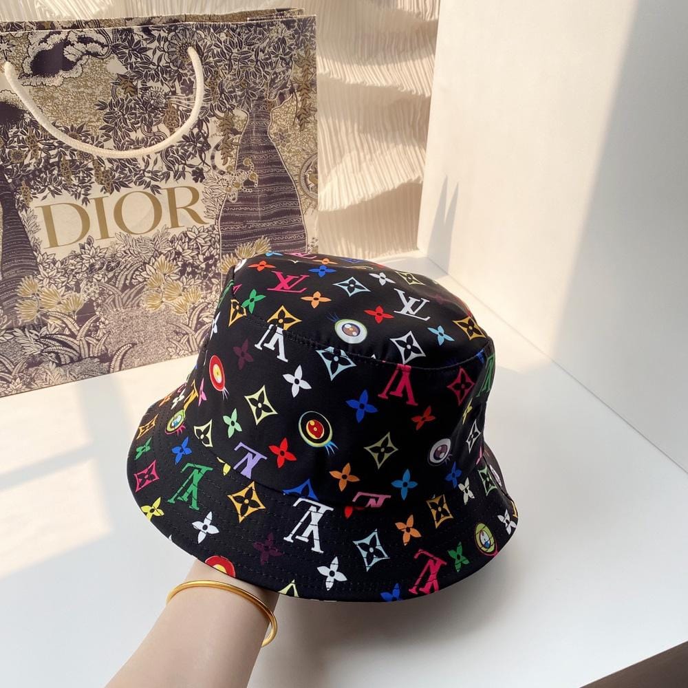 Tunde Store Louis Vuitton Black Rainbow Bucket Hat