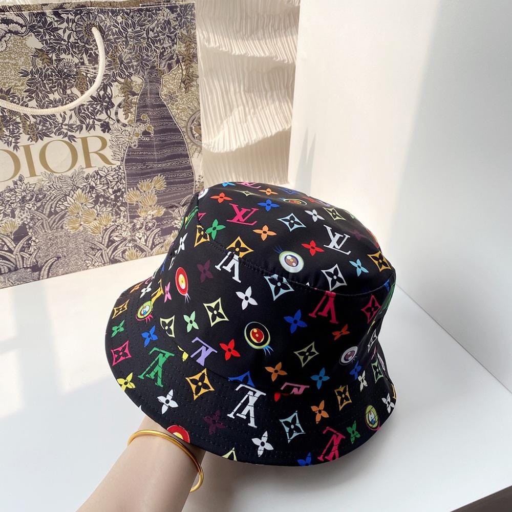 Tunde Store Louis Vuitton Black Rainbow Bucket Hat