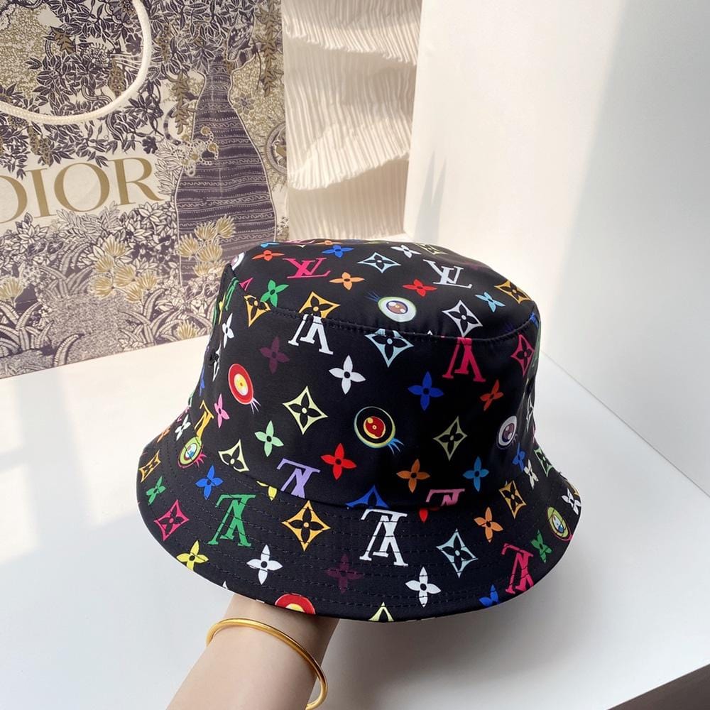 Tunde Store Louis Vuitton Black Rainbow Bucket Hat