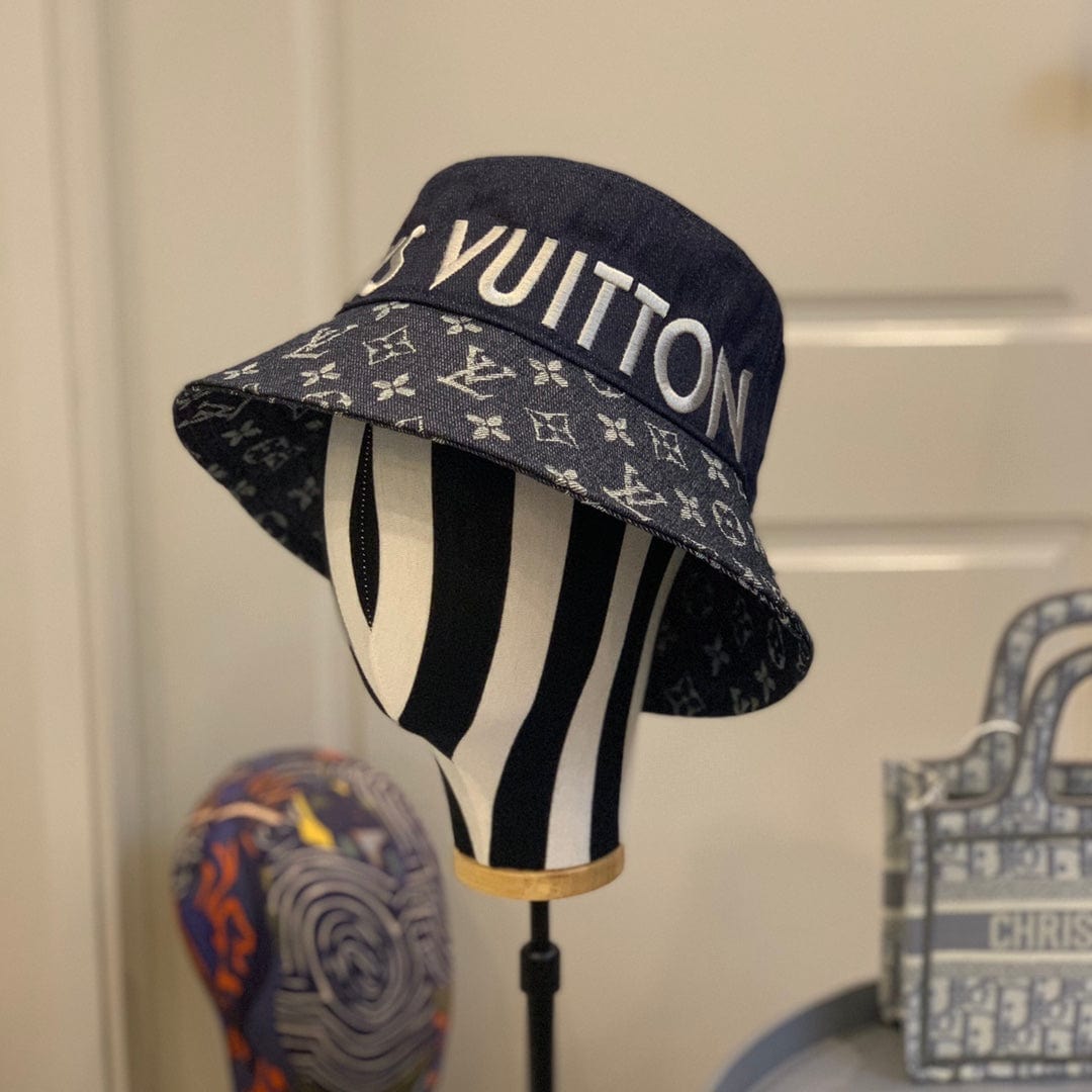 Tunde Store Louis Vuitton Bold Monogram Navy Bucket Hat