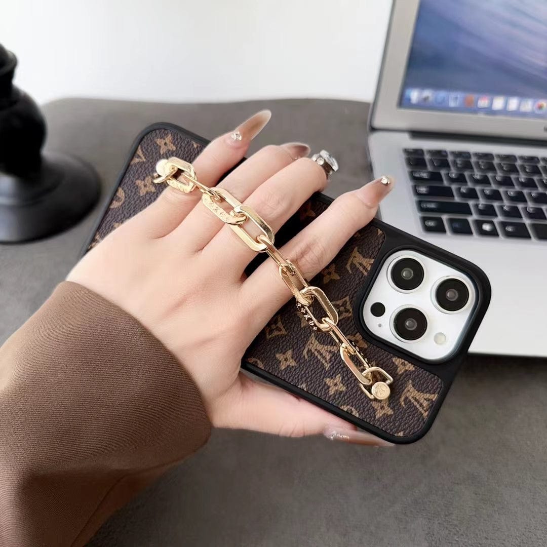 Tunde Store Louis Vuitton Chain-Accent Designer iPhone Cases