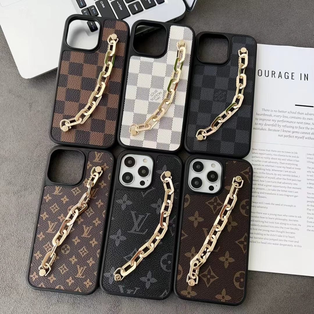 Tunde Store Louis Vuitton Chain-Accent Designer iPhone Cases
