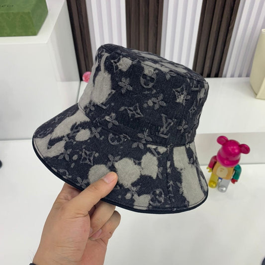 Tunde Store Louis Vuitton Charcoal Monogram Denim Bucket Hat