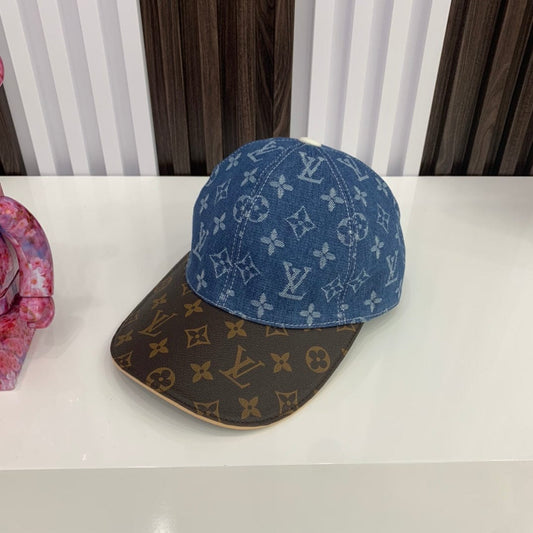 Tunde Store Louis Vuitton Denim and Monogram Leather Cap