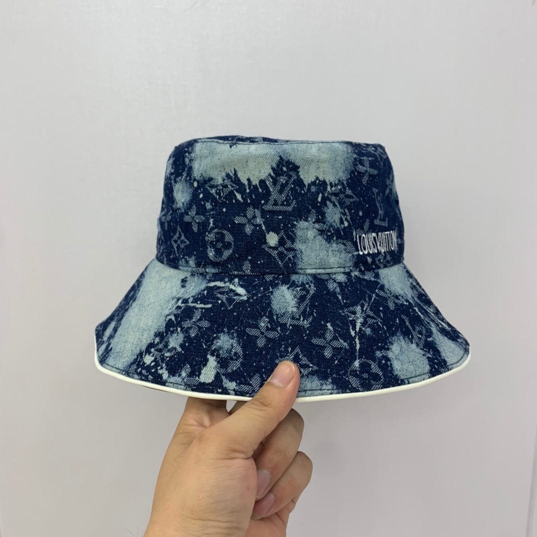 Tunde Store Louis Vuitton Distressed Denim Monogram Bucket Hat