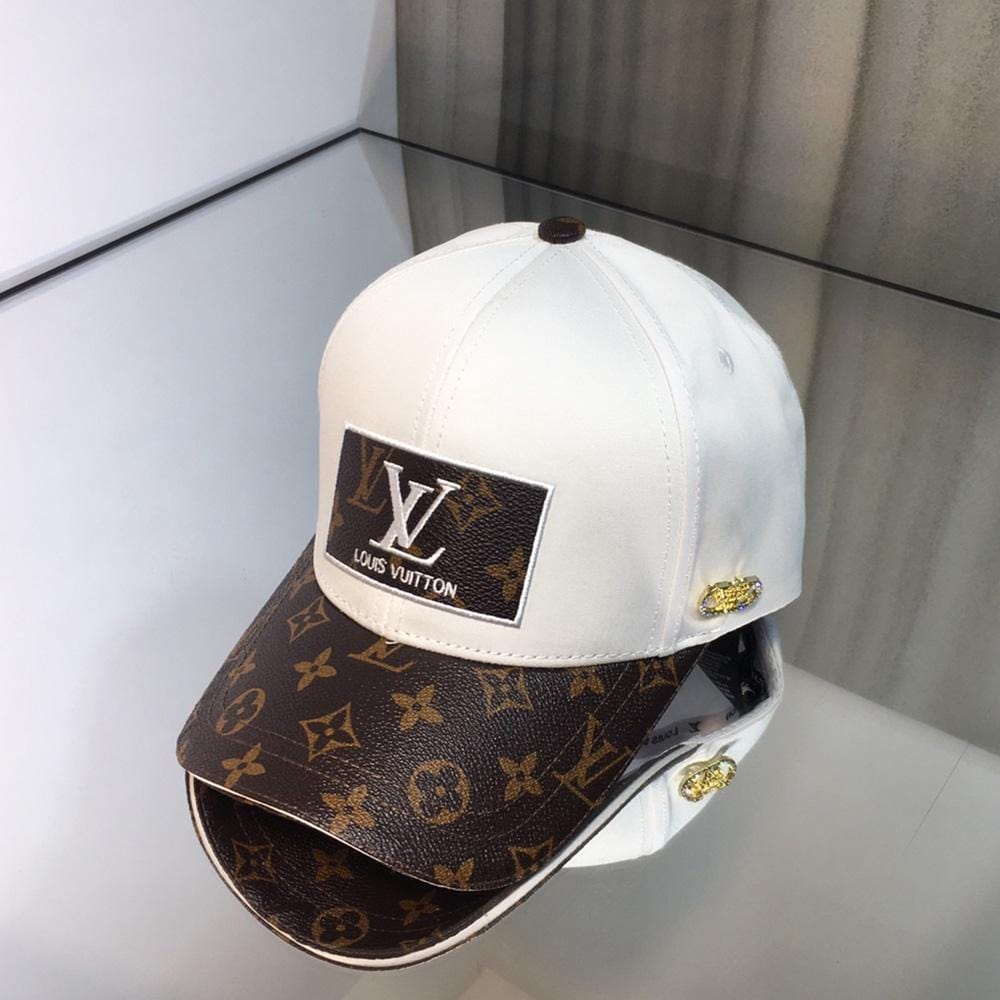Tunde Store Louis Vuitton Elegant White & Brown Cap for Men | Men Cap's