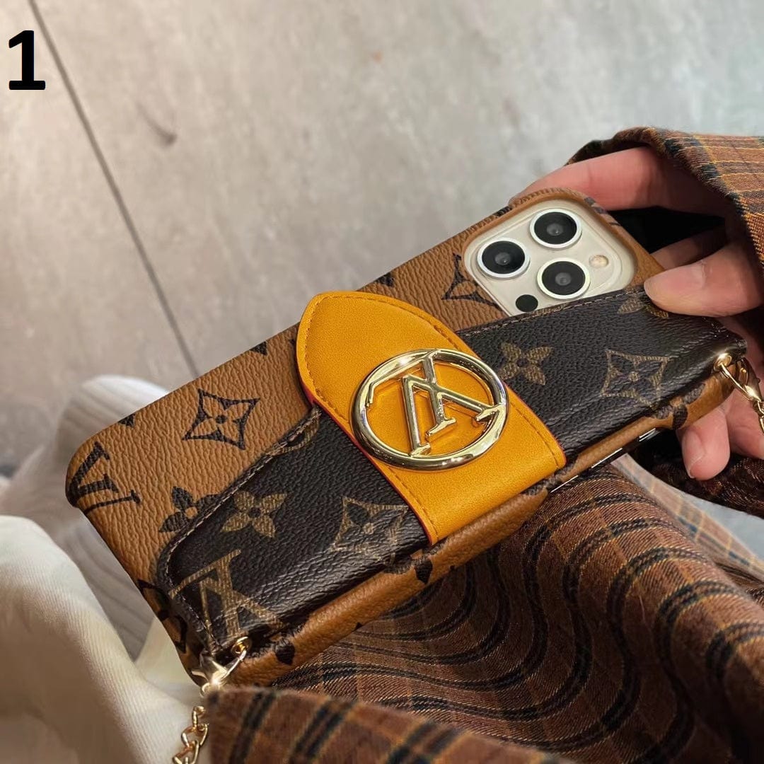 Tunde Store Louis Vuitton iPhone 14 Wallet Case With Straps | Louis Vuitton Back Pocket case for iPhone 14