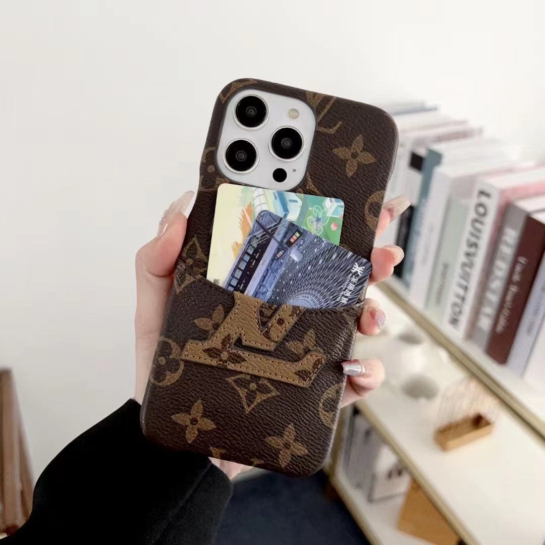 Tunde Store Louis Vuitton iPhone 15 Card Holder Case | Embrace Practical Elegance