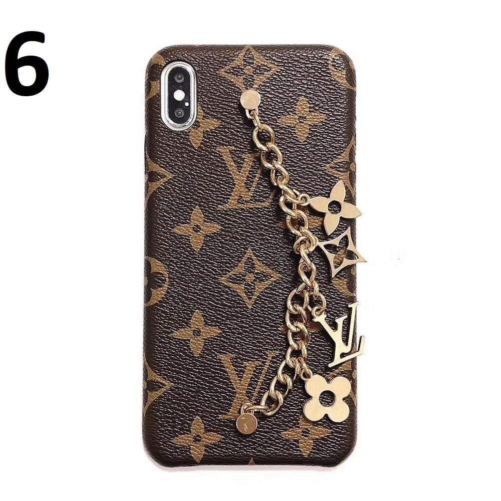 Tunde Store Louis Vuitton Leather Phone Cases With Straps for iPhone 14