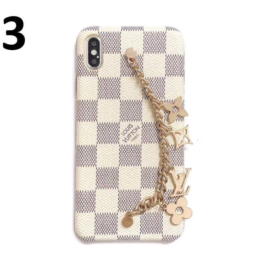 Tunde Store Louis Vuitton Leather Phone Cases With Straps for iPhone 14