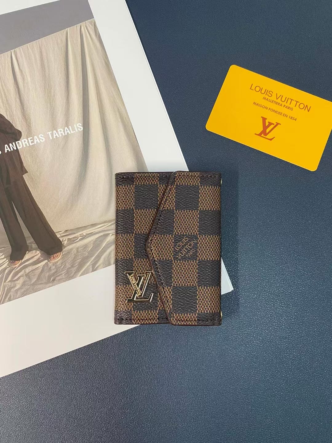 Tunde Store Louis Vuitton Monogram and Checkered Credit Card Holders wallet with LV Logo