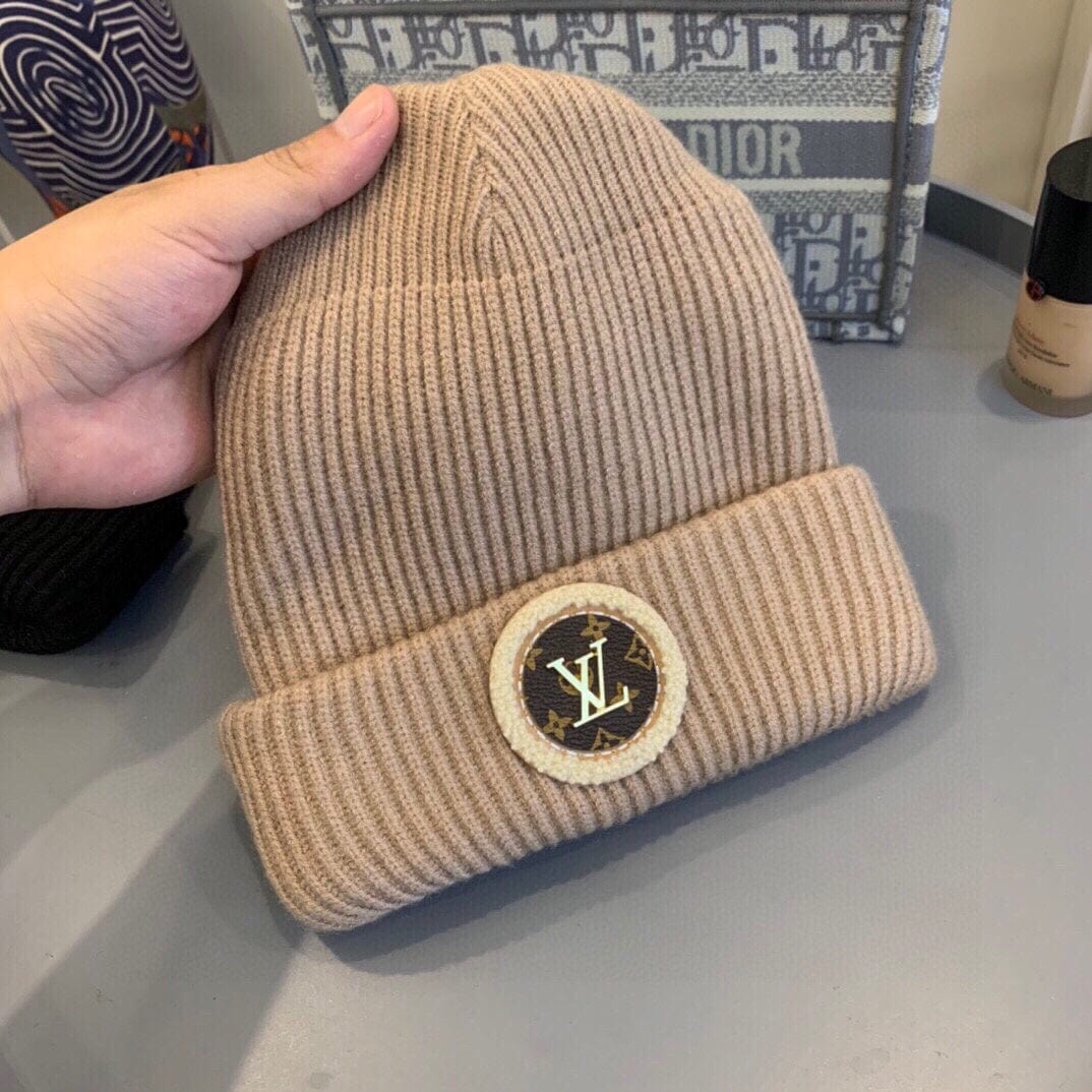 Tunde Store Louis Vuitton Monogram Beige Wool Beanie